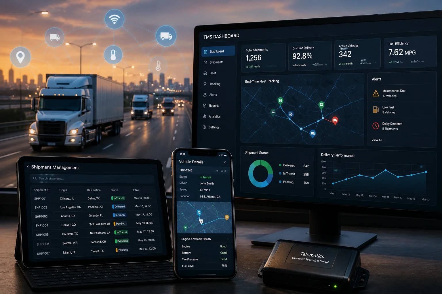 Transportation Management Systems (TMS) & IoT Fleet Telematics